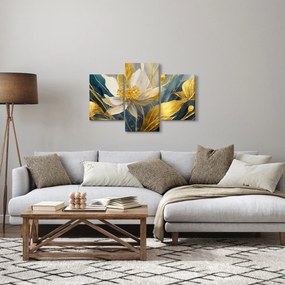 Obraz - Maľba zlatých kvetov (90x60 cm)