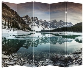 Paraván - Jazero v zime (210x170 cm)