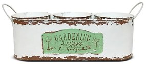Kvetináč plech set 4ks "Gardening", 34x11x10,5cm