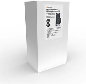 SOLIGHT Vonkajšie nástenné svietidlo POTENZA 2xGU10 | IP54, čierne