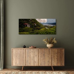 Obraz krajiny s mesiacom (120x50 cm)