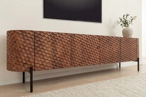 Dizajnový TV stolík Zaxson 200 cm hnedé mango