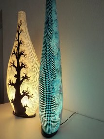 Stolná lampa STROM ŽIVOTA - obojstranne  ručne maľovaná, 80 cm