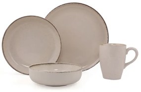 Jedálenská súprava 16 ks béžová/porcelán