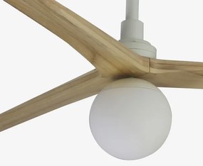 FARO 34279WT-11L - Stropný ventilátor KLIM L 1xE27/15W/230V dub/biela pr. 150 cm