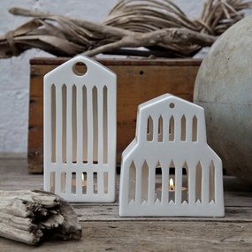 Biely keramický svietnik Kähler Design Urbania Lighthouse Pantheon