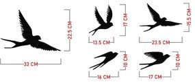 Nástěnná kovová dekorace Crow černá