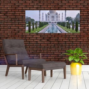 Obraz - Taj Mahal za východu slnka (120x50 cm)