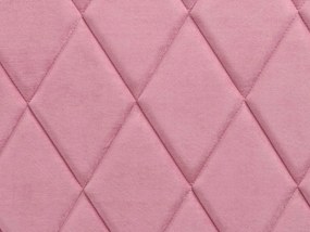 Zamatová posteľ s úložným priestorom 140 x 200 cm ružová ROCHEFORT Beliani
