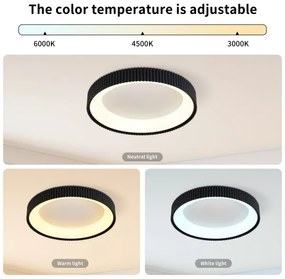 Brilagi - LED stmievateľné stropné svietidlo FALCON MODERN LED/30W/230V 40 cm čierne +DO