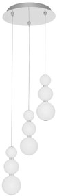 Dizajnový LED luster Perla 31 chróm