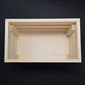 AMADEA Drevená debnička na bylinky z masívneho dreva s možnosťou popisu, 24x14x11,5 cm