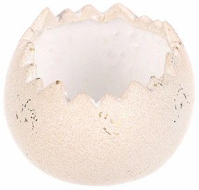 Keramický obal na kvety Škrupina na ležato, 17 x 13 x 9 cm