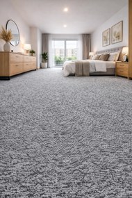 Spoltex, Metrážny koberec Artik New 025 šedý, na mieru, šíře 1m,4m, šedá, filc, chodba / predsieň