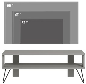 TV stolík/skrinka Dual (sivá). Vlastná spoľahlivá doprava až k Vám domov. 1107982