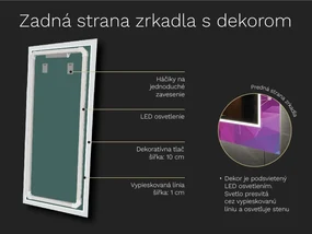LED zrkadlo s dekorom D25