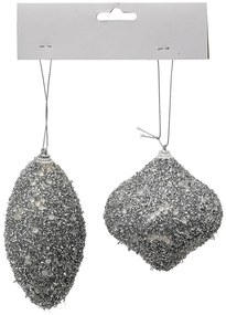 Visiaca ozdoba strieborná sada 2 ks 11 cm 192151