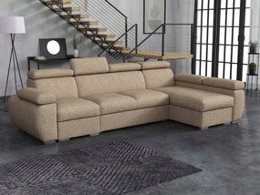 Rohová sedačka Gozo Lcp (hnedá) (s úl. priestorom) (p)