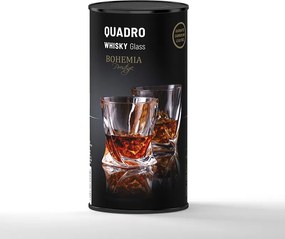 BOHEMIA PRESTIGE QUADRO POHÁR NA WHISKY V TUBE 340 ML SADA 2KS
