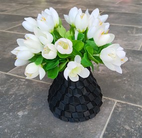 HRADIL Váza mozaiková 11,5 cm Farba: Čierna