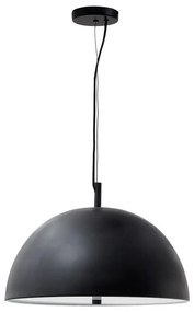 Čierne závesné svietidlo s kovovým tienidlom ø 39,5 cm Catlar – Kave Home