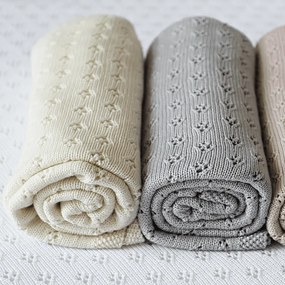 Bambusová prikrivka vanilka 80×100 cm