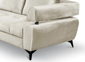 Rohová sedacia súprava Paris, krémová látka, ľavý roh