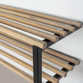 Kovový stojan na topánky v čierno-prírodnej farbe Marco – Spinder Design