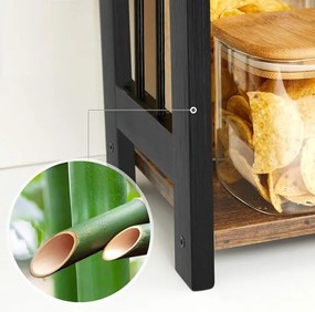 Policový regál do kuchyne MARGE čierny