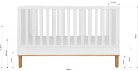 PROXIMA.store - Postieľka TOTEME - Botanic 70x140 - Biela