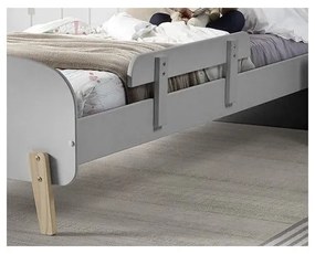 Sivá zábrana k postieľke z masívneho borovicového dreva Vipack Kiddy