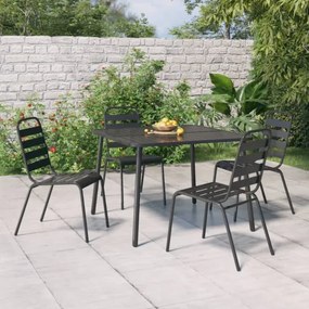 vidaXL Záhradný stôl antracitový 100x100x71 cm oceľ-