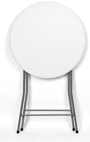 Skladací stolík GALA 80 cm biely