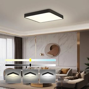 Brilagi -LED Stmievateľné svietidlo POOL SQUARE LED/48W/230V 3000-6000K 50x50 cm čierna +DO
