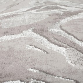 Flair Rugs, Kusový koberec Eris Marbled Silver, 120x170, šedá, kancelária