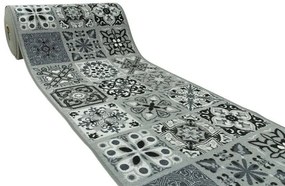 Protišmykový behúň Patchwork - sivý
