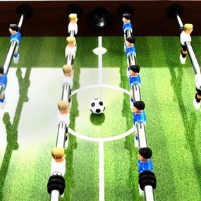 vidaXL Stolný futbal, oceľ 60 kg 140x74,5x87,5 cm, hnedý-