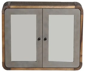 furniture-nabytek.cz - Masívna kúpeľňová zostava Dingle II z recyklovanej borovice a MDF, lakovaná, prírodná/šedá
