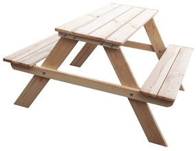 Záhradný detský jedálenský set z borovicového dreva Piknik - Rojaplast