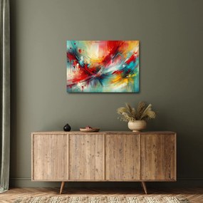 Obraz – Abstrakcia s červenou (70x50 cm)