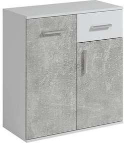 Komoda Jacob I biela/betón