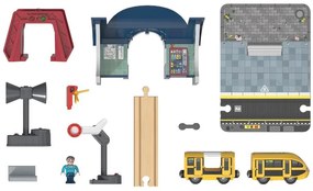 lupilu®  Drevená železničná súprava (vlaková stanica)  (100395067)