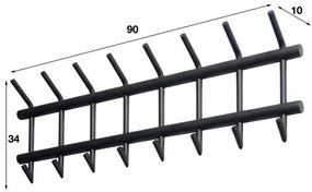 Vešiak 40-32 2x8 Hooks - Komfort-nábytok
