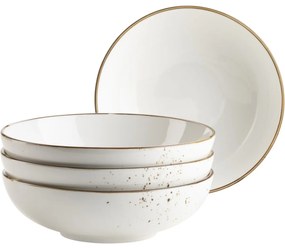 Mäser 4-dielna súprava misiek Pintar White hnedé bodky 22 cm