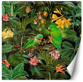 Gario Fototapeta Zelené listy vtáky príroda - Andrea Haase Materiál: Vliesová, Rozmery: 100 x 100 cm