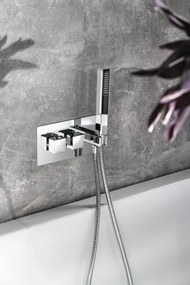 Sapho, LATUS podomietková sprchová termostatická batéria vrátane ručnej sprchy, 2 výstupy, chrómová, 1102-45