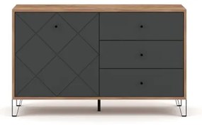 Komoda SULA dub craft/čierna