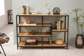 Policový regál Slim Line 115x80cm divoký dub čierny