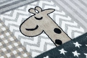 Koberec FUN Pets - zvieratá sivý