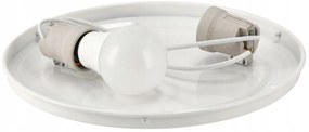BERGE Okrúhle biele prisadené stropné svietidlo N/T 2x E27 + 2x LED žiarovka